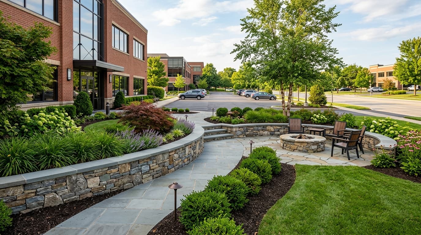 Commercial landscaping project