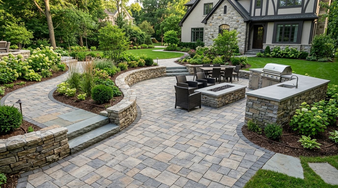 Custom patio and pavers installation