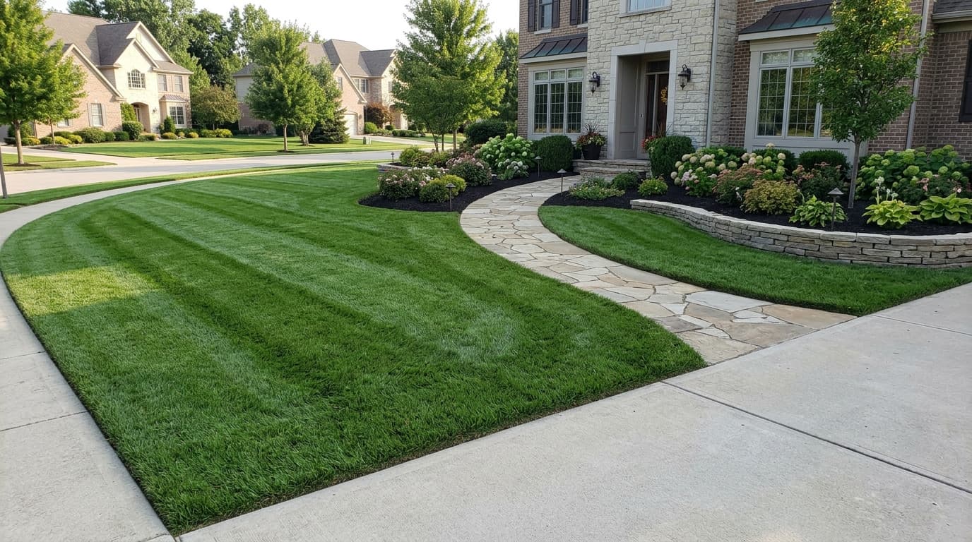 Lawn mowing and edging