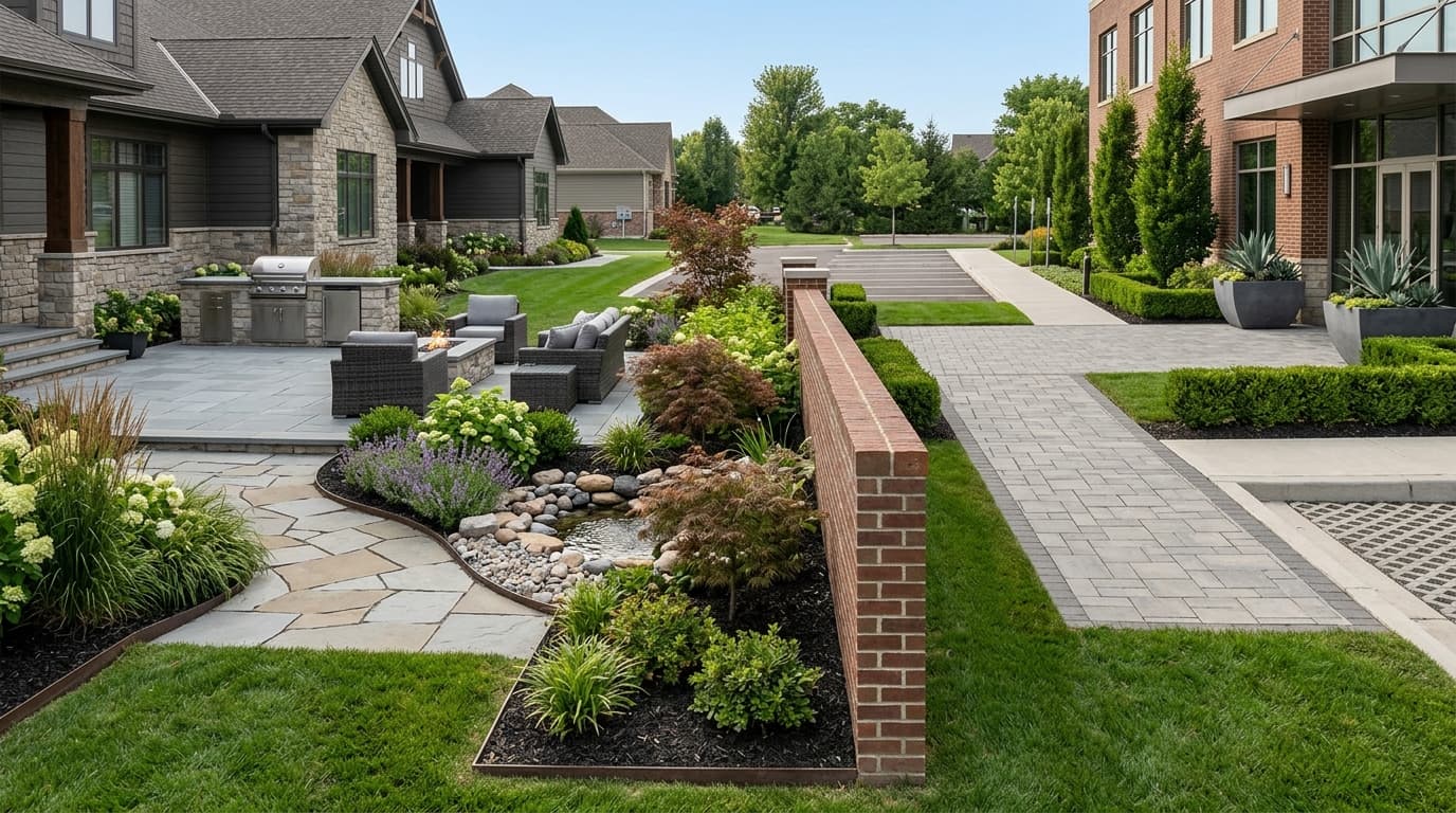 South Valley Landscaping team at a residential property