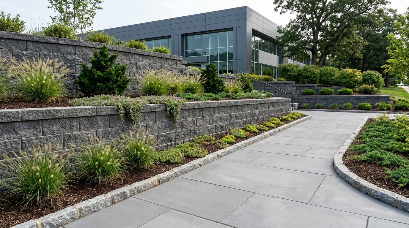 Commercial retaining wall