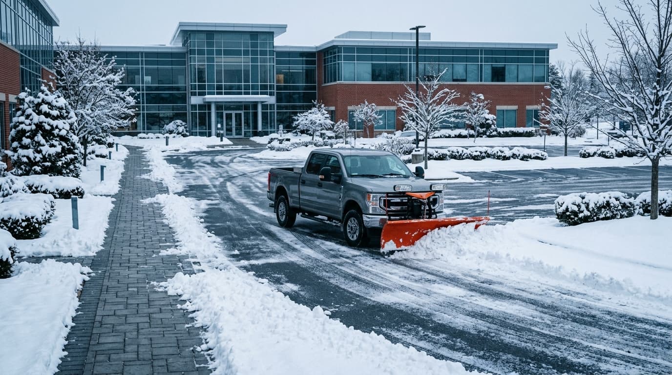 Commercial snow plowing